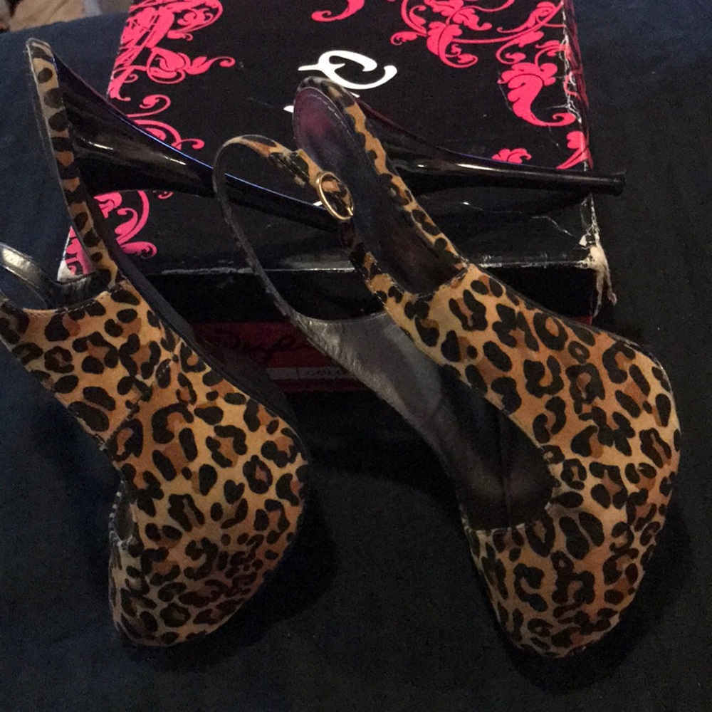 Leopard Platform Stilettos